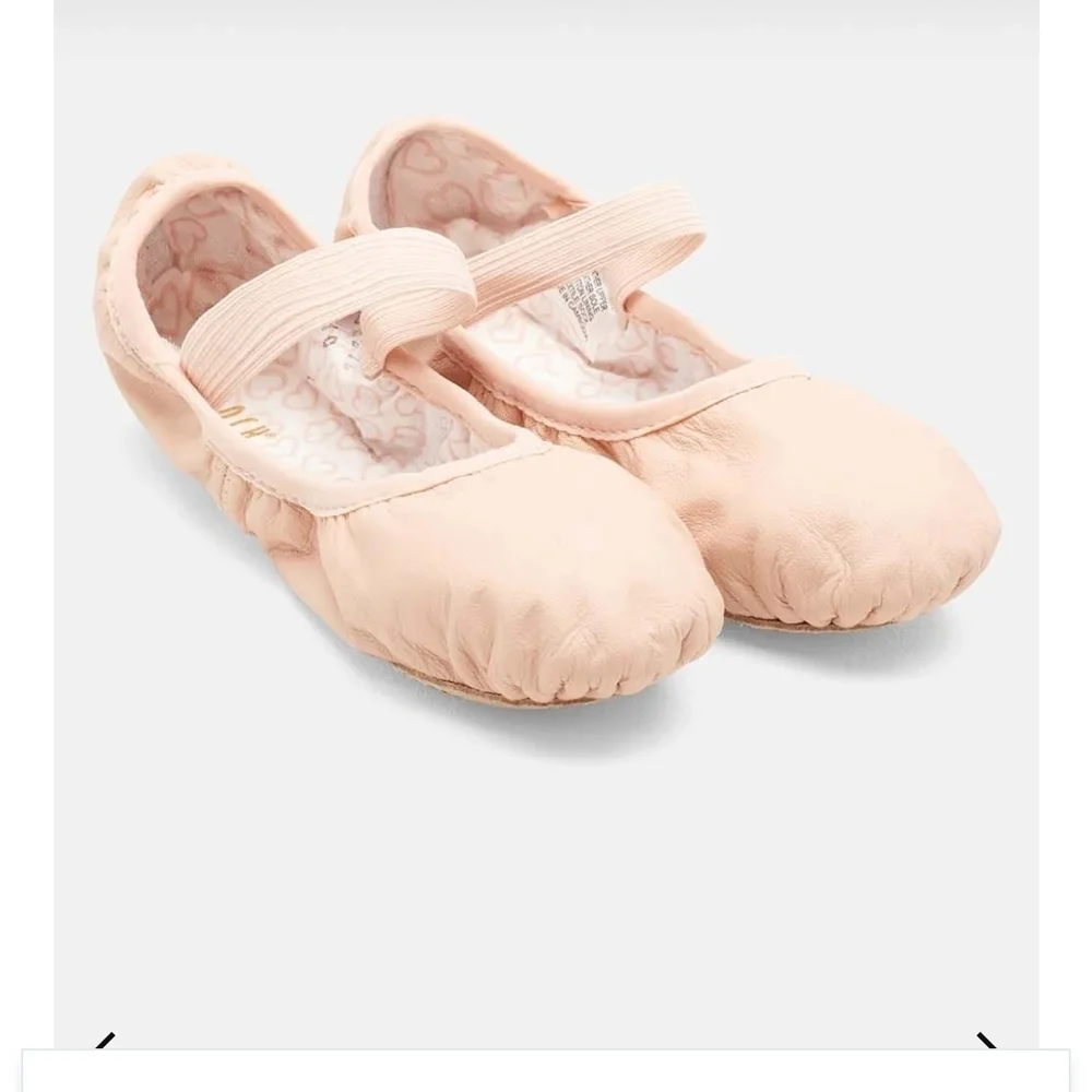 Bloch Ballet Soft Pink Leather Cotton Lining Slippers Size 3D
